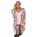 Produktbild Baonoopy Frauen Geometrische Printed Langarm Baumwolle Kimono Cardigan Coat Tops Cover up (S)