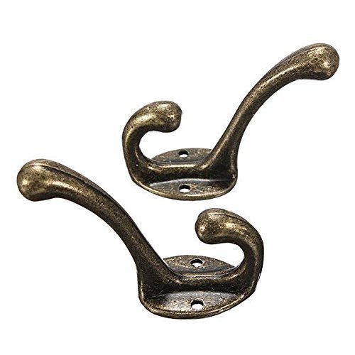 Leisial 10stk Europäisch Vintage Kleiderhaken Nostalgischen Haken Garderobenhaken Mantelhaken Wandhaken - 5