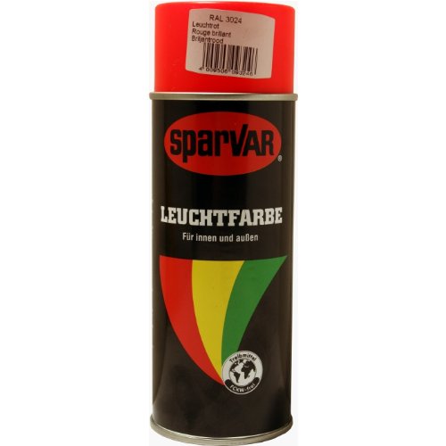 SparVar Lackspray Ral 3024 leuchtspray, Neon, 400 ml, leuchtrot, 6093246