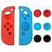 Produktbild eXtremeRate Silikonhülle Daumen-Stick-Kappen für Nintendo Switch Joy-Con Controller Protector Protection Kits Links Rot Rechts Blau
