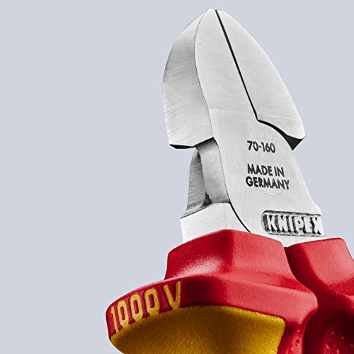 KNIPEX 70 26 160 Seitenschneider, bündiges Schneiden bis Ø 4,0 mm, isoliert und VDE-geprüft, 160 mm - 7