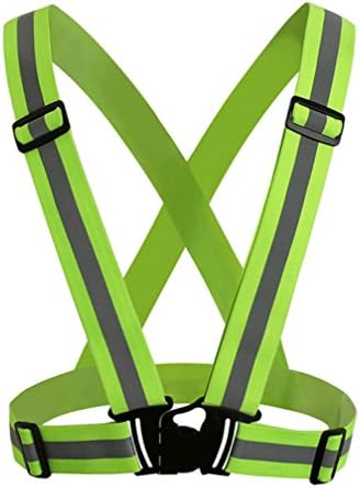 Yedat Reflective Vest Lightweight, Adjustable & Elastic,Safety & High Visibility for Outdoor Jogging, Cycling, Walking, Motorcycle Riding and Running Green