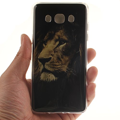 Galaxy J7 (2016) Hülle,Galaxy J7 (2016) Case [Scratch-Resistant] , Cozy Hut Galaxy J7 (2016) Ultra Slim Perfect Fit Der König der Löwen Design Muster Malerei TPU Clear Transparent Protective back Hülle Hüllen Beschützer Haut Case Tasche Schutz Etui Schutzhüllen Hülle Case for Samsung Galaxy J7 (2016) J710 – Löwe - 4