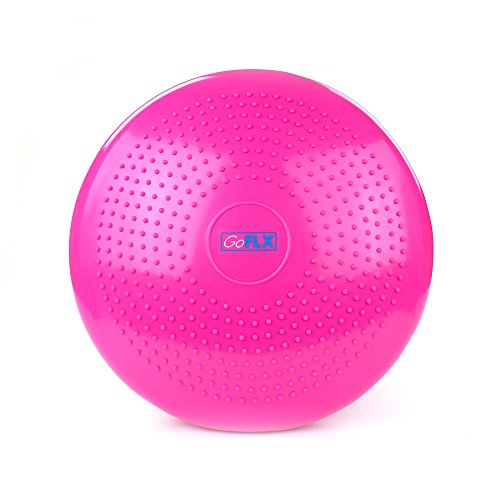 Preisvergleich Produktbild Balancekissen, aufblasbar von GoFLX – (Rosa) Gleichgewichtskissen Ballsitzkissen Noppenkissen Sitzballkissen Luftkissen für Übungen mit Pumpe [1 Jahr Garantie]