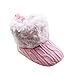 Etosell Newborn Crochet/Knit Fleece Boots Toddler Girl Wool Snow Crib Shoes Booties (S/0-6 Months, Pink)