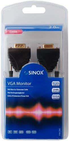 Sinox SXC1002 VGA Extension Cable M/F 2 m Silver