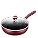 Produktbild FIXD [0A44 Haushaltswok/Küchentopf, Bratpfannen Nonstick Bratpfanne Lesser Smoke Kochgeschirr Induktionsherd Gas General Steak Pfannkuchentopf Glasabdeckung 26cm Kaliber