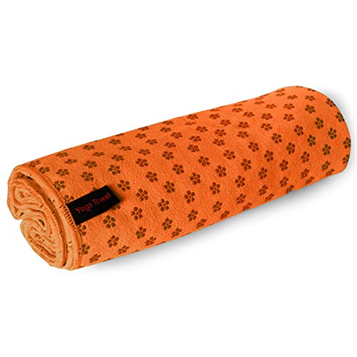 LUPO Serviette de Tapis de Yoga Antidérapante - Super Doux, Absorbant la Sueur pour Bikram Chaud Yoga + Pilates