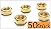 Produktbild 50 Stück Libetui Sechskantmuttern Sechskantmutter 6kant-Mutter Mutter M6 Messing DIN 934 Sparpack