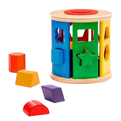 Melissa & Doug Match and Roll Shape Sorter - Classic Wooden Toy