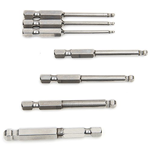 Fortag 7 teilig 65mm 1/4 Zoll S2 Stahl Kugelkopf Sechskant Schraubendreher Set Bits Torx Kopf Bohrer Magnetic Handwerkzeuge Schraubenzieher Kit - 4