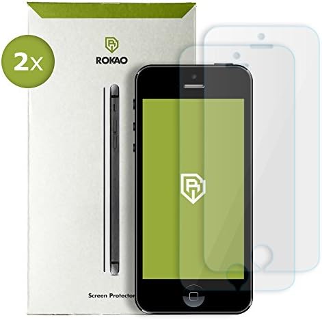 ROKAO iPhone SE and iPhone 5 Screen Protector Glass [2-Pack] Premium Tempered Glass Anti-Blue Light