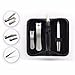 Premium Stainless Steel Professional Nail Clippers Kit for Fingernails & Toenails + 1 Nail File (Cleaner) with a Travel Leather Case - a Set of Sharp Nail Cutters, 100% Money-Back Guarantee of Satisfaction!