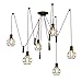 Produktbild GZ Exquisite Kronleuchter, Antike DIY Decke Spinne Lampe Licht Seil Schnur Kupfer E27 Droplight Vintage Spinne Kronleuchter Kreative Bar Pendelleuchte
