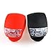 Produktbild BestCool Mini LED Licht 2er Set Silikonleuchte Lenker Lenkerlicht für Roller Scooter Cityroller in Rot und Schwarz