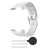 Teepao Bands für Polar M400/M430 Armbanduhr, Weiches Armband aus Silikon Sport Band für Polar M400 und M430 GPS Smart Sport Watch weiß