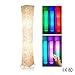 Produktbild LEONC Kreative Stehleuchte RGB Farbwechsel LED Tyvek Fabric Shade Dimmable Fernbedienung LOUNGE DESIGN STEHLAMPE Bodenlampe Wohnzimmerlamp (Leinengewebe Stil-2)
