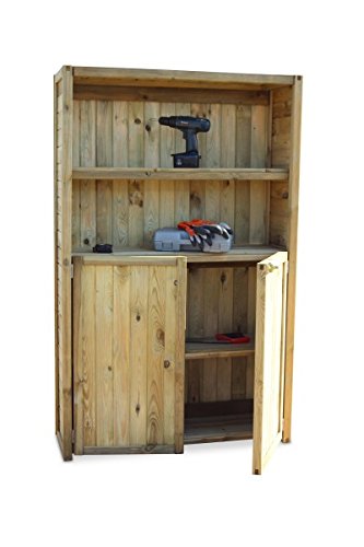 Geräteschrank Gartenschrank Heino, holz, B110 x T38 x H175 cm - 6