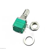 Pins: 5 5pcs B10K Amplificador de sonido Sealed potenciómetro 15mm Eje 5 pines con interruptor
