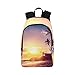 Price comparison product image Extremely Beautiful Sunset Under Coconut Plams Stock Photo Casual Daypack Travel Bag College School Backpack for Mens and Women