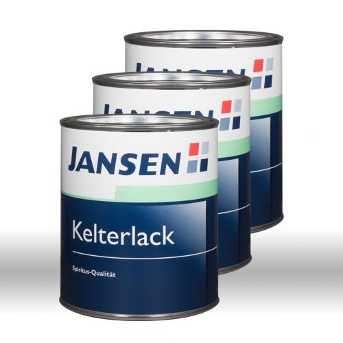 Preisvergleich Produktbild 3 x Jansen Kelterlack weiß 0,75l