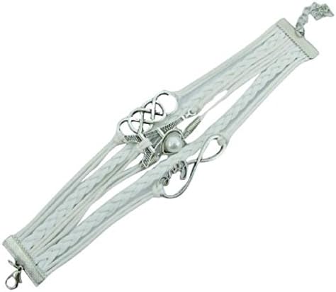 Ukamshop(TM)1PC Charming Vintage Cross Bracelet Infinity Love Leather Rope Infinite Bangle For Girls Boys Womens Mens