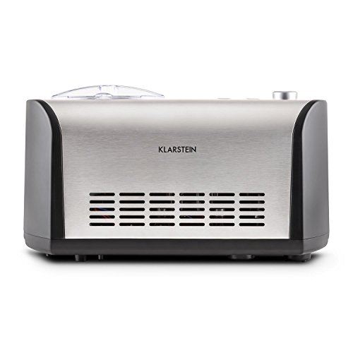 Klarstein Snowberry & Choc Eismaschine Speiseeismaschine (135 Watt, 1,2 Liter Fassungsvermögen, Kühlhaltefunktion, Timer, einfache Reinigung, inkl. Rezeptvorschläge) silber - 3