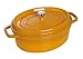 Produktbild Staub Cocotte/Bräter oval mit Deckel (33 cm, 6,7 L, induktionsgeeignet, mit mattschwarzer Emaillierung im Inneren des Topfes) senfgelb