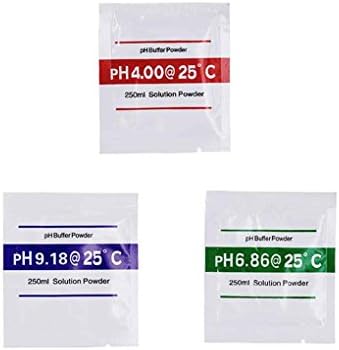 Coconut M 3pcs 4.00/6.68/9.18 PH Meter Buffer Solution Powder Set,Quick Easy PH Calibration,Suitable for Home,Industry