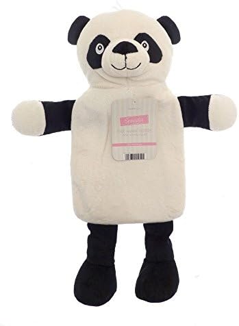 Novelty Snuggly Friends Hot Water Bottle With Cover Black/White Panda