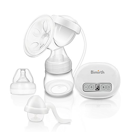Bimirth Tire-Lait Électronique, Manuelle et électrique Pompe à lait d'allaitement 2 po en 1, Simple Pompage, Massage et Aspiration de 9 Niveaux, Sans BPA, entraîné par l'alimentation USB