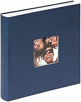 Walther FA-208-L Buchalbum "Fun" , Format 30 x 30 cm, 100 wei&szlig;en Seiten, mit Bildausschnitt, blau