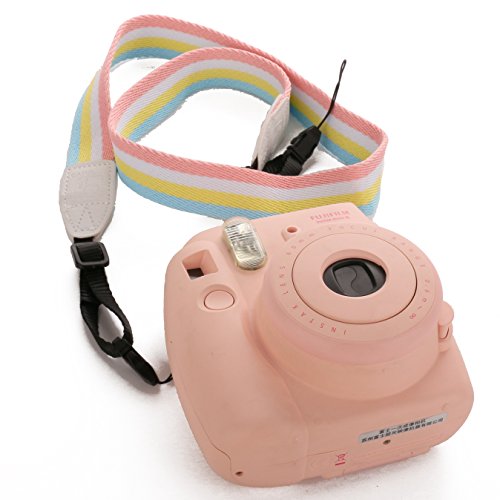 Woodmin   paule r  glable Ceinture pour Fuji Instax Mini cam  ra  appareil photo Polaroid  appareil photo num  rique  Nikon  appareil photo Canon  Samsung cam  ra  arc-en 