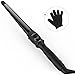 xtava It Curl Wand - Professional Clipless Curling Tong with ¾ to 1¼ Inch Ceramic Tourmaline Barrel - Create Salon Grade Wavy Hair with Cool Tip LCD Display Auto Shut Off Storage Pouch Heat Glove