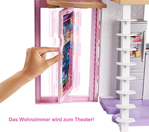Barbie FXG57 - Malibu Haus Puppenhaus 60 cm breit mit +25 Zubehörteile, Puppen Spielzeug ab 3 Jahren - 4