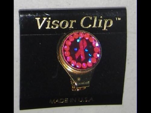 Shiny Breast Cancer Prevention Hat Clip + Ball Marker