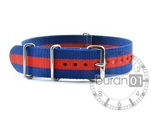 VK von Buran01.com Militr Nylon Uhrenarmband blau-rot 20mm WATCH STRAP VK von Buran01.com Militr Nylon Uhrenarmband blau-rot 20mm WATCH STRAP