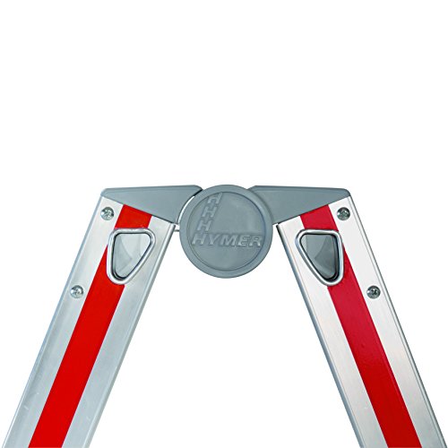 HYMER Stufenstehleiter beidseitig begehbar, 2 x 8 Stufen, 402416 - 3