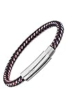 Medida: 6 cm Lotus Style Pulsera Urban Style LS2052/2/2 para Hombre de Color Negro y Rojo, de Piel