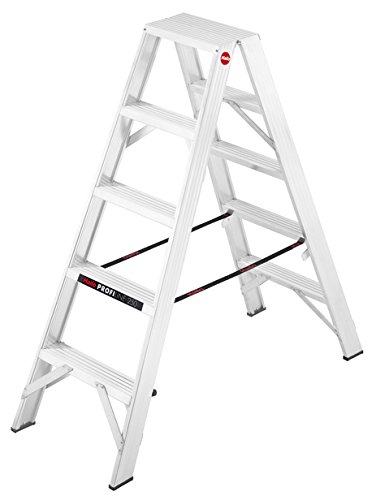 Preisvergleich Produktbild Hailo ProfiLine D250 Alu-Profi-Doppelstufenleiter (2x5 Stufen, 2 Aufstiegsmöglichkeiten, belastbar bis 250 kg) 8725-250