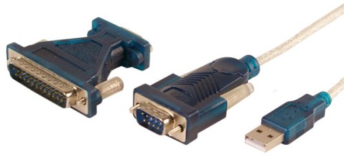 USB to RS232 Adapter Kabel 9 pol. Sub-D Stecker mit Adapter auf 25 pol Sub-D ...
