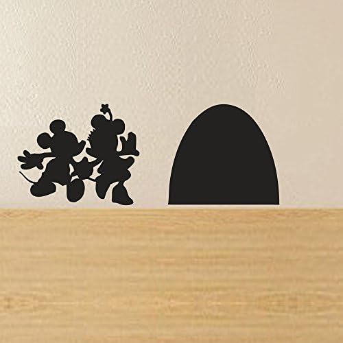 Mickey and Minnie Mouse Home Wall Sticker, white, 6.5"w x2.5"h