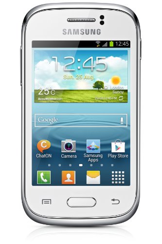 Samsung Galaxy Young S6310N Smartphone (8,1 cm (3,2 Zoll) Touchscreen, Cortex A5, 1GHz, 768MB RAM, 4GB interner Speicher, 3,2 Megapixel Kamera, Android 4.1) weiÃŸ