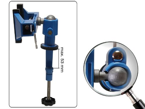 Mini Schraubstock Guss für Feinmechanik mit Kugelgelenk drehbar um 360° und schwenkbar bis 45° - 2