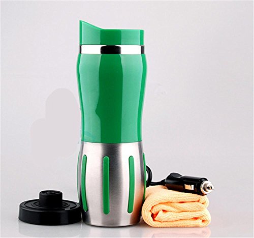 Preisvergleich Produktbild Auto Zigarettenanzünder Auto-Wasserkocher Boiling 12 Volt Zigarettenanzünder Heizung Tasse Mode Vakuum isolierte Edelstahl kochend grün