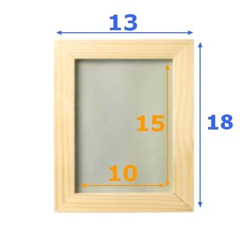 IKEA bemalbarer Holz-Bilderrahmen 2-er Set Albrunna Bastelrahmen Holzrahmen in NATUR - bruchsichere Abdeckung - 13x18 (10x15) cm