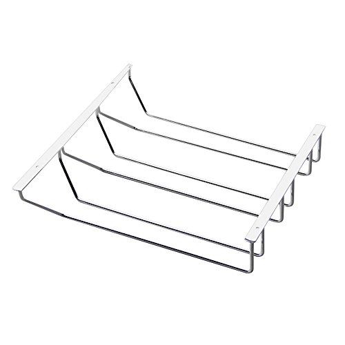 Küche Wand Bar 35cm Länge drei Zeilen Edelstahl Champagner Gläsern Wein Glas Cup Holder Hanger Display Rack - 2