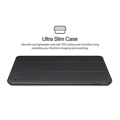 iVAPO iPad Pro 9.7 Hülle Pencil Halter Premium PU Leder Folio Case mit Auto-Schlafen/ Wecken und Stander Funktion Schutzhülle für iPad Pro 9.7 inch Smart Hülle (Schwarz) - 8