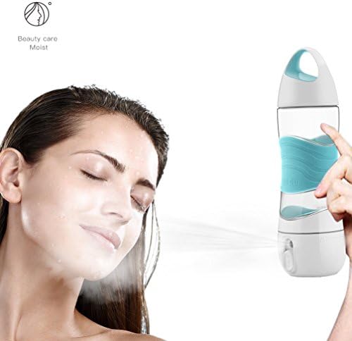LittleDi Humidifier Sports Water Bottle 4 in 1 Functions Moisturizing Skin Night Light SOS Warning Light 2 Hours Drinking Remind for Hiking Cycling Working Yoga Fitnes(Color Random)
