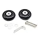Price comparison product image SODIAL(R) 2set 60X18mm Luggage Suitcase / Inline Outdoor Skate Replacement Wheels Black